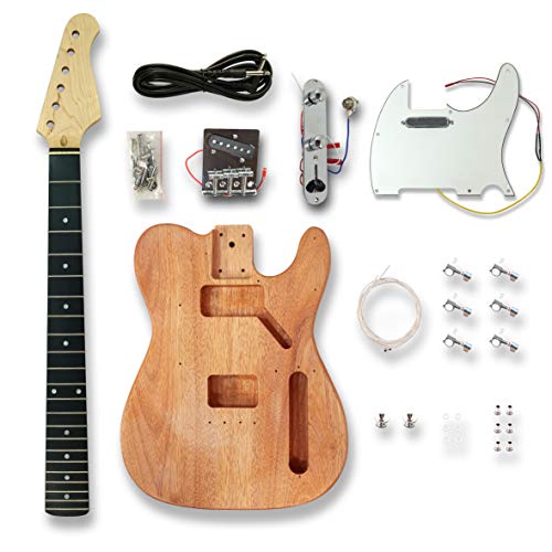 DIY TL Style Electric Guitar Kits, okoume wood Body Build Your Own Guitar