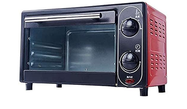 Horno eléctrico para el hogar, horno eléctrico multifunción para hornear,  temporizador de ajuste de temperatura, posición de horneado de tres capas,  mini hornos de 12 l (color: rosa) (rojo) (rojo): Amazon.es