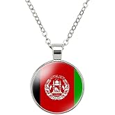 EnigmaGlow World Most Countries Flag Zinc Alloy Necklace Pendant Necklace for Men Women