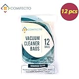 Set of 12 Hypoallergenic Premium Vacuum Bags for Kenmore Canister Type C, Panasonic Type C5, 50558 50557 5055 Vacuum Cleaner, Eco-friendly Wood Pulp Paper