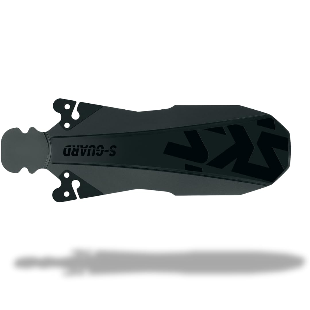 SKS GERMANY S-GUARD mudguard made of flexible plastic (bicycle accessory with effective splash protection, fits under almost every saddle, uncomplicated mounting, wheel protection in clean look) black
