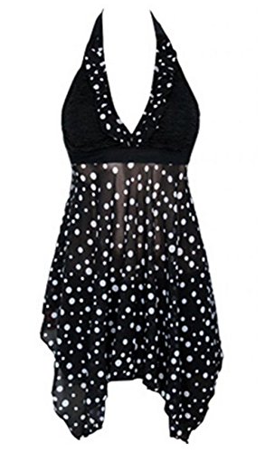 Moon Soul Women Two Piece Tankini Swimwear Plus Size With Shorts