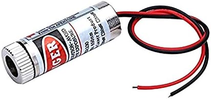 Laser Module 650nm 5mW 3-5V Red Laser Head Point Dot 12x35mm Adjustable Focal Length Industrial Laser Tube with Driver and Len