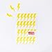 Yellow Lightning Bolt Wall Art Decal Stickers for Boys Room Decor - 24 Pieces