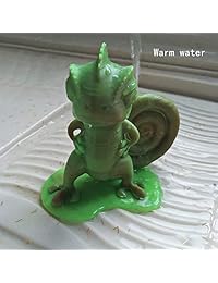 Filamento PLA cambia de color con la temperatura para Impresora 3D, de café a verde, 1.75 mm. Precisión dimensional +  0,05 mm, bobina de 1 kg (2.2lbs).