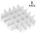 Rommeka Drawer Dividers, 8pcs DIY Plastic Grid Dresser Desk Drawer Organizer for Home Kitchen Office Stationary Closet Socks Underwear Scarves Makeup Utensil Household Storage Organizer