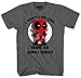 Mad Engine Deadpool I Don't Feel Like Being an Adult Today Mens Charcoal T-Shirt L