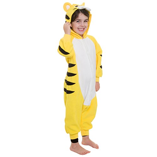 Silver Lilly Kids Tiger Animal Costume - Childrens Plush One Piece Pajamas