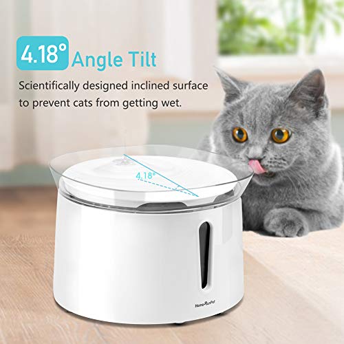 HomeRunPet Cat Water Fountain Automatic Dog Water Dispenser, 68oz/2L