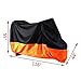 LeaningTech All Season Black&Orange Waterproof Sun Motorcycle Cover, Universally Fits to Harley Davison, Honda, Suzuki, Kawasaki, Yamaha,Street Glide Touring, Lockholes (XXX Large)