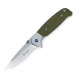 Ganzo G7522 Folding Bowie Hunting Pocket EDC Handle Knife (Green)