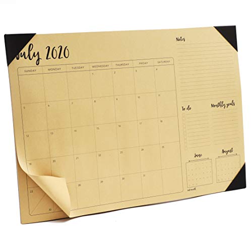 20202021 Academic Calendar Desk Blotter Pad, 18 Month Planner (Brown