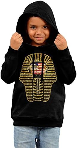 American Flag On Pharaoh Face Unisex Child Long-sleeve Cotton Pullover Hoodies Sweatshirts
