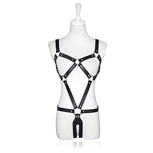 NewMaxer Female Halter Open Crotch Teddy Bondage Harness