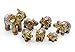 Mose Cafolo Feng Shui Set of 7 pcs ~ Vintage Golden Indian Elephant Family Statues Wealth Lucky Figurines Home Decor Housewarming Congratulatory Gift