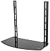 VIVO Under Above VESA Back of TV Wall Mount Shelving Bracket, DVD Player, Cable Box, Stereo, and AV Component Glass Storage Shelf (MOUNT-SF004)