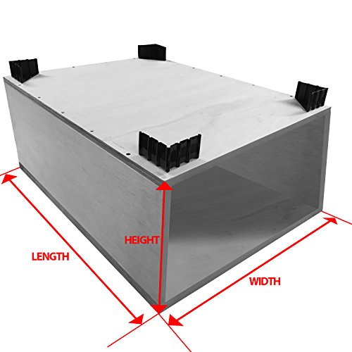 Unfinished Plywood Laundry Pedestal Without Drawer - Choose Your Size - 28W x 28L x 13H