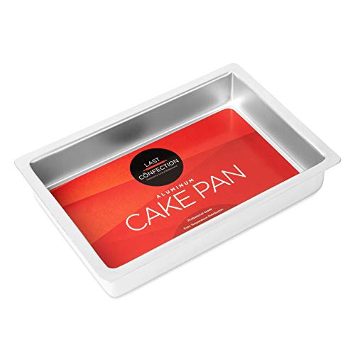 Last Confection 7" x 11" x 2" Deep Rectangular Aluminum Cake Pan - Professional Bakeware