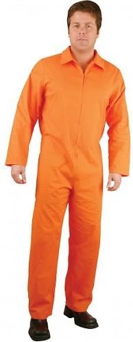 Orange State Prison Jumpsuit Costume (X-Large, Orange)