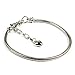 Yeshan 12pcs Antique Silver Crystal Rhinestone Birthstone Bead Charm Spacer Fits Snake Chain Bracelet with a Snake Chain Charm Bracelet Free -Light Blue