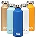 MIRA Alpine Stainless Steel Vacuum Insulated Water Bottle with 2 Lids - Thermos Flask Keeps Water Cold for 24 Hours, Hot for 12 Hours - Hydro Bottle BPA-Free Cap - 25 oz (750 ml) - Hawaiian Blue