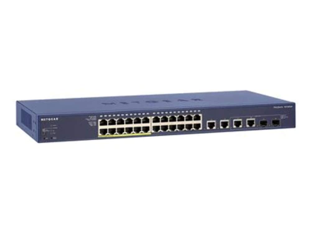 NETGEAR FS728TLP 24-Port Fast Ethernet Rackmount PoE Smart Managed Pro Switch, 12-Port 100 W Power-over-Ethernet, ProSAFE Lifetime Protection, Black