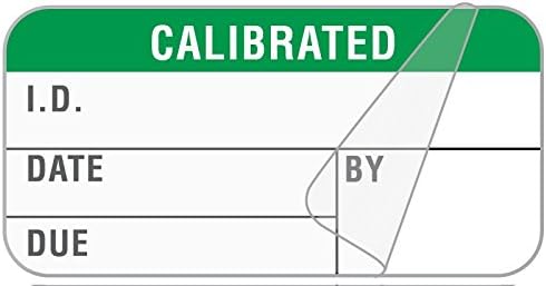 United Ad Label Calibration Label, 1-1/2" x 3/4", Green - 200 Label Per Roll