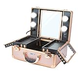 Kemier Makeup Train Case - Cosmetic Organizer Box