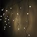 LEDwholesalers 16.4-Feet 120-LED Icicle Christmas Holiday Lights with Green Wire, Warm White, X064WW