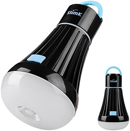 SlimK LED Camping Lantern Flashlight,2 Power Options, Portable Bulb for Camping Hiking Car Repairing Emergency Tent light (1 pack)