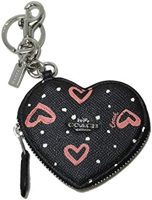 Amazon コーチ Coach キーホルダー F ハート モチーフ コインケース レザー チャーム キーリング キーフック Sv Bk アウトレット 並行輸入品 Coach コーチ 小銭入れ