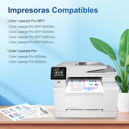 207A Toner with Chip Compatible with HP 207A 207X for HP Color LaserJet Pro MFP M283fdw M283fdn M283cdw M282nw M255dw M255nw W2210A W2211A W2212A W2213A Black Cyan Yellow Magenta