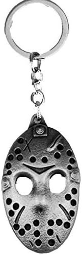 FRIDAY the 13th JASON Voorhees Gray MASK Key Chain. Perfect Fan Gift of the Twelve Slasher Films!