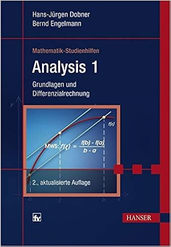 Analysis 1 Grundlagen Und Differenzialrechnung Amazon De Dobner Hans Jurgen Engelmann Bernd Bucher