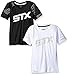 STX Boys' 2 Pack of Athletic Performance Short Sleeve Tee Shirt