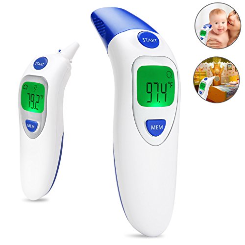 Vikeepro Medical Ear Thermometer with Forehead Function Digital Infrared Instant Reading and