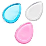 Sunmore Clear Silicone Makeup Sponge,Silicone Sponge Applicator Blender for all Liquid Foundation Cream, 3 Pack