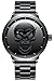 Mens Black Big Face Watches Men 30M Waterproof Large Luxury Casual Stainless Steel Mesh Wrist Watch for Men