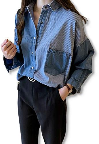 スロウライド レディース 女の子 デニム シャツ ブラウス ジャケット トップス カジュアル オフィス ビジネス フォーマル