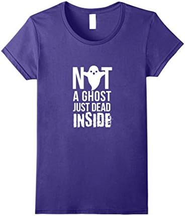 Womens Not A Ghost Just Dead Inside Grunge Quote T Shirt Large Purple
