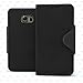 Galaxy S6 Case - Cellto Premium Wallet [Dual Magnetic Flap] Diary Cover/w ID Pocket Top Quality & Stand in Multiple Angles - Black