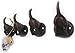 Lulu Decor, 100% Cast Iron Dog Tail Heavy Duty Hooks, Key Holder, Coat Decorative Hooks for Dog Lovers - Wall Mount Leash Holder for Wall Storage - Stylish (4 pcs)