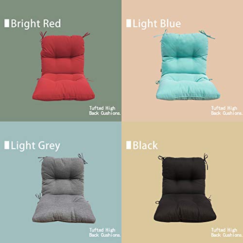 BOSSIMA Outdoor Indoor High Back Chair Tufted Cushions Comfort