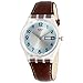 Swatch Men's CORE COLLECTION GE704 Brown Leather Quartz Watch with White Dial