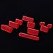 HDE 10pc Anti-Dust Silicone Rubber Port Plugs for MacBook Pro Retina (Red)