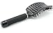 Boar Bristle Hair Brush: Nylon Detangling Pins and 100% Natural Boar Bristles for Hair Oil Distribution. Curved for Scalp Massage. Vented For Faster Drying.(Black)