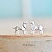 Origami Dog Earrings in Sterling Silver 925 - Jamber Jewels
