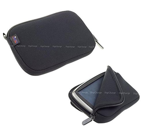 Digicharge 5'' Inch Neoprene Sat Nav Pouch Case For TomTom Go Classic 5'' Go Discover 5’’ Premium 5” Basic 5" Essential 5 Inch Go 5200 5100 520 510 51 Go Professional 5'' Tom Tom BV GPS
