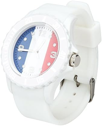 WaTime Soccer Footbal World Cup Country Flag Style Wrist Watch Silicone Band Watches America Brazil Argentina France Germany England Switzerland Portugal (22 Countries) (H)