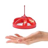 Geekercity Cute UFO Flying Disc - Mini Infrared Sensor Flying Saucer UFO Hand Induced Hovering and Floating Flight Hand Movements Toy UFO Magic Trick Toys with LED Lights (Red)